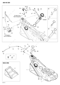 2010 skidoo 600 ho sdi fuel system parts