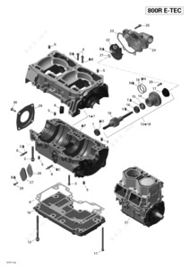 2011 skidoo mxz 800r etec gasket diagram