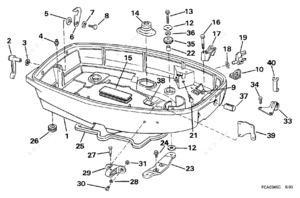 25 outboard parts drain