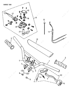 2w handle bar structure diagram