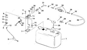 302572 outboard gas tank float assembly