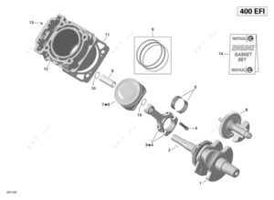 340 bombadier crank parts