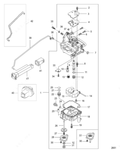 4 stroke carberator exploded view
