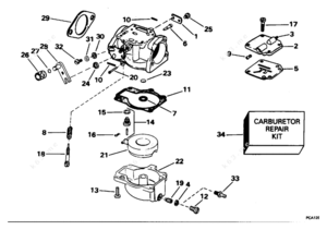 40 marine magnum carburetor diagram