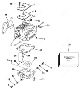 48 hp johnson carburetor diagram