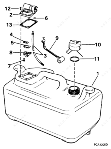 6 gallon marine fuel tank parts diagram