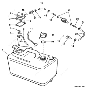 6 gallong boat motor gas tank fittings