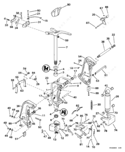 70 hp evinrude broken steering bracket