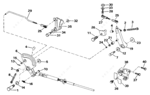 75 hp etec tiller shift linkage