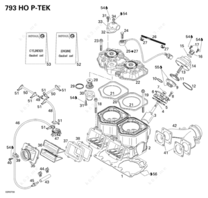750 sx reed valve gaskeet diagram