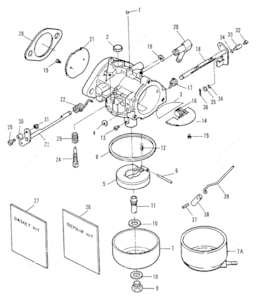 80 hp outboard motor carburetor kit ob310287 parts diagram