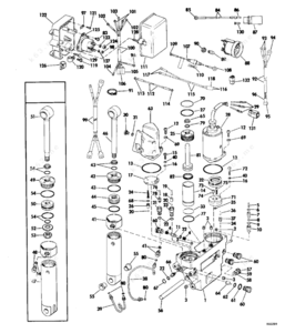 85 force outboard motor tilt and trim pump assembly