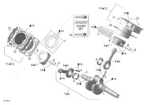 87.88 mm diesel piston kit diagram