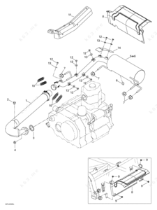 Aircraft exhaust system parts diagrams