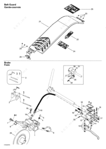 Bd caliper brakes, spring actuated and air released diagram
