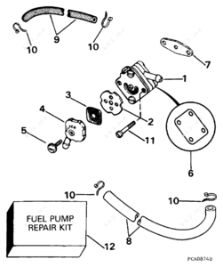 Boat motor fuel pump diagram