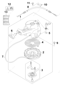 Bolt size for 2004 arctic cat recoil starter diagram