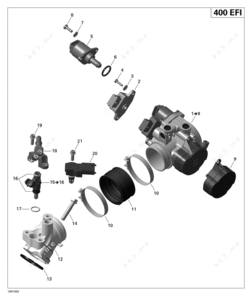 Bombardier throttle control assembly