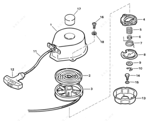 Briggsstrotton rope starters flywheel parts diagram