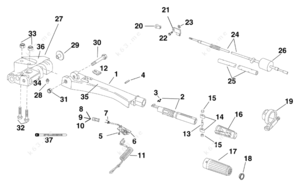 Button assembly diagram for earthworks tiller