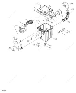 Car air filter diagram