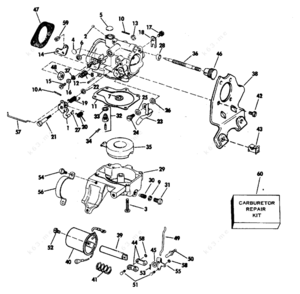 Carburetor 2000 25 hp evinrude parts diagram