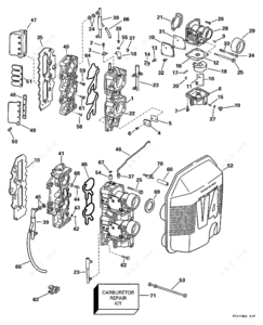 Carburetor diagram 115 hp johnson outboard eng