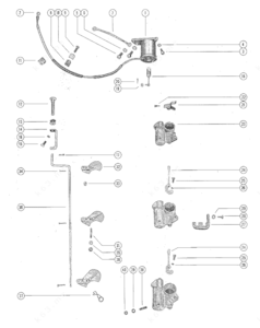 Carburetor linkage choke solenoid mariner6030806