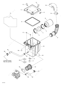 Caterpillar 3126 air induction pipe