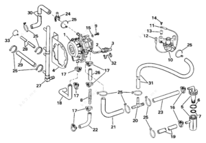 Cj3a fuel pump with vacuum hoses diagram