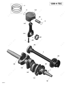Connecting rod ski doo 593 engine