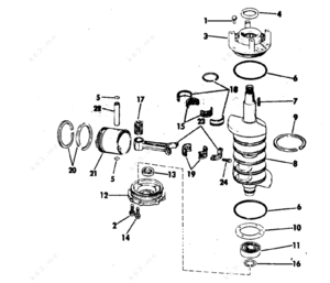 Crank and cranksahft in diagram