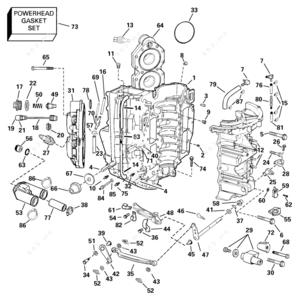 Crank case assembly part functions