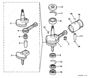 Crankshaft parts labled