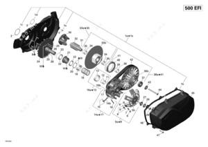 Cvt snowmobile transmission