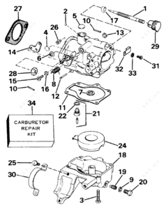 Cx 500 carburetor exploded view