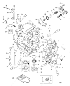 Cylinder 2 location on a v6 mercury mariner engine diagram picture