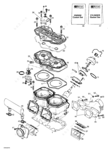 Cylinder exhaust seat parts diagram