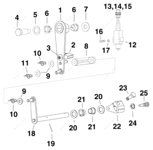 Dana 300 shifter control linkage parts diagram