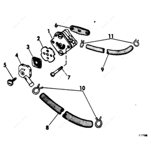 Diagram for a three hose 1972 porsche fuel pump