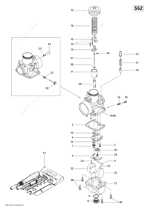 Diagram for carb gaskets for motovox mini bike parts breakdown