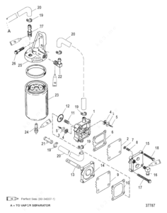 Diagram for mercury mariner 60 hp 1991 water pump