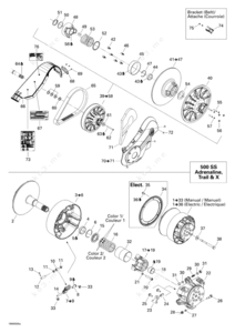 Diagram for variable speed pulley on trail wagon run about tw 200 4x2