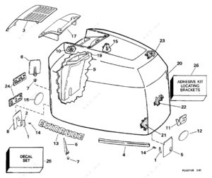 Diagram head 1997 225hp evinrude outboard motors