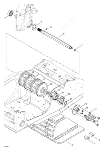 Diagram name of parts of a snowmobile track