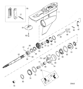Diagram of 1974 shifter 50 horsepower parts