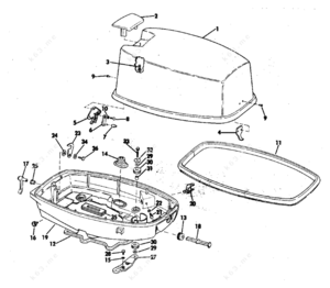 Diagram of 1981 25 hp johnson lower unit