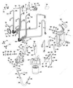 Diagram of fuel system on a motorcycle
