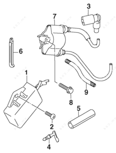 Diagram of l995 evirude 9.9 boat motor spark plug ignition