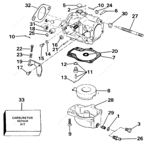 Diagram of location fuel pump 1983 mercruiser 2.5